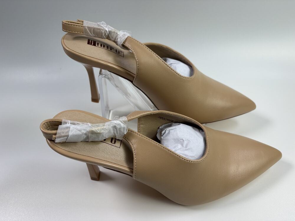 IDIFU Women's Slingback Kitten Heels Closed Pointed Toe Shoes Size 6.5